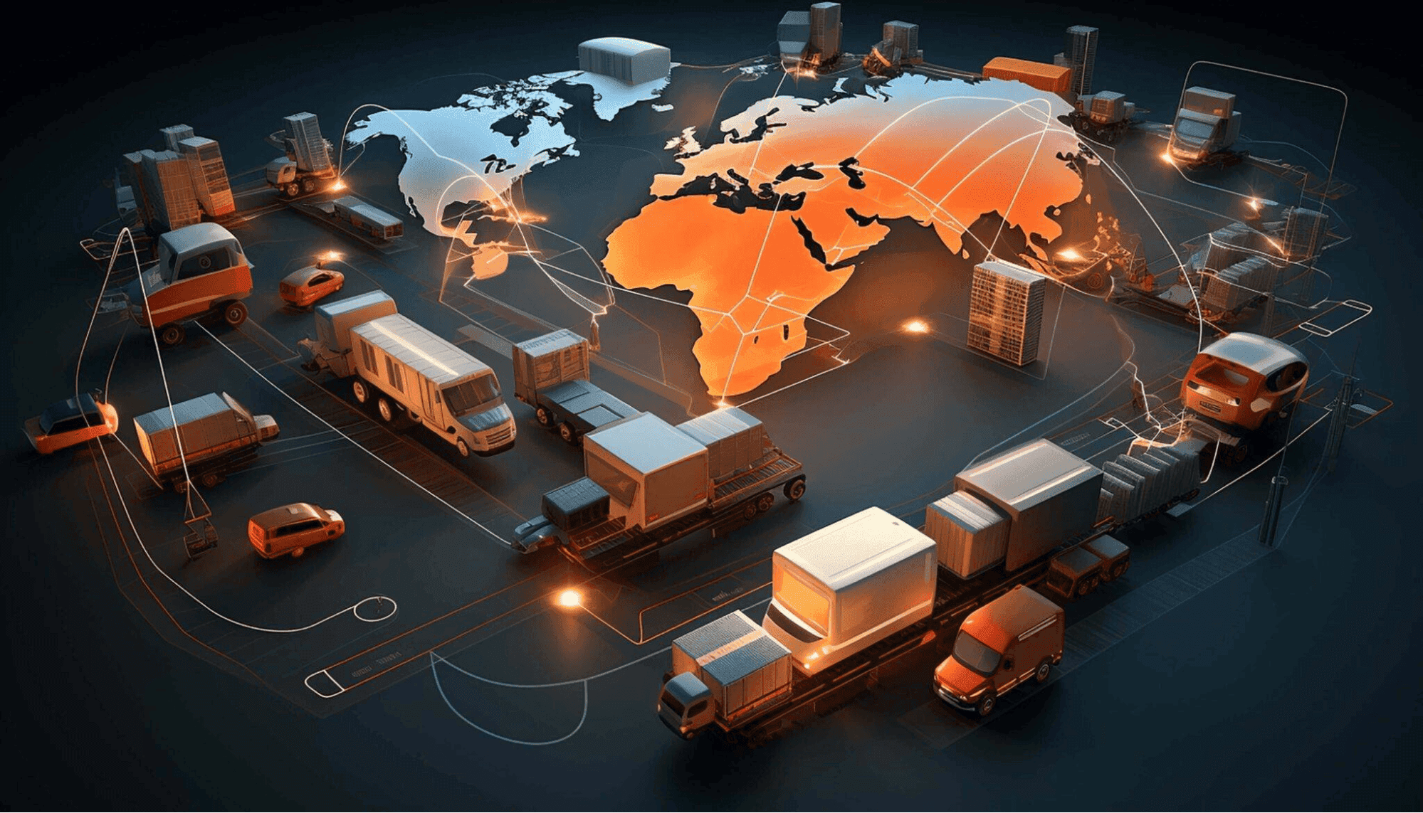 Global logistics network with carrier routes