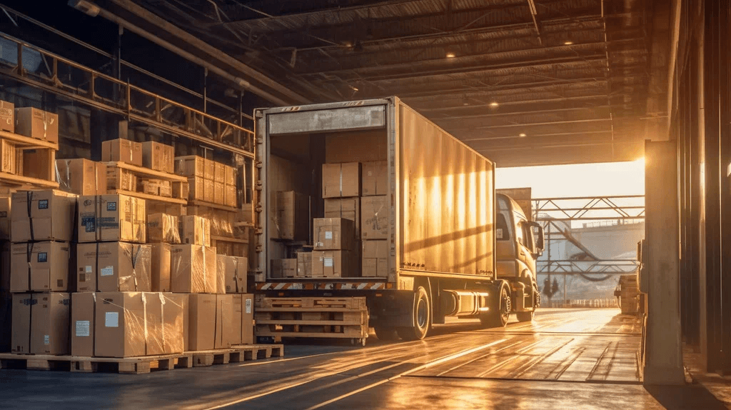 LoadX Australia truck with containers in the background